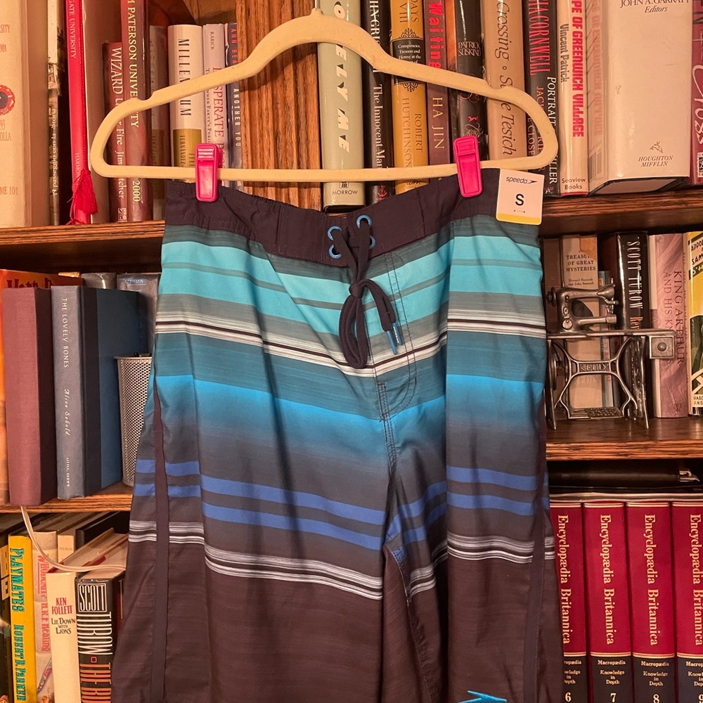 Speedo Blue and Black Swim Trunks